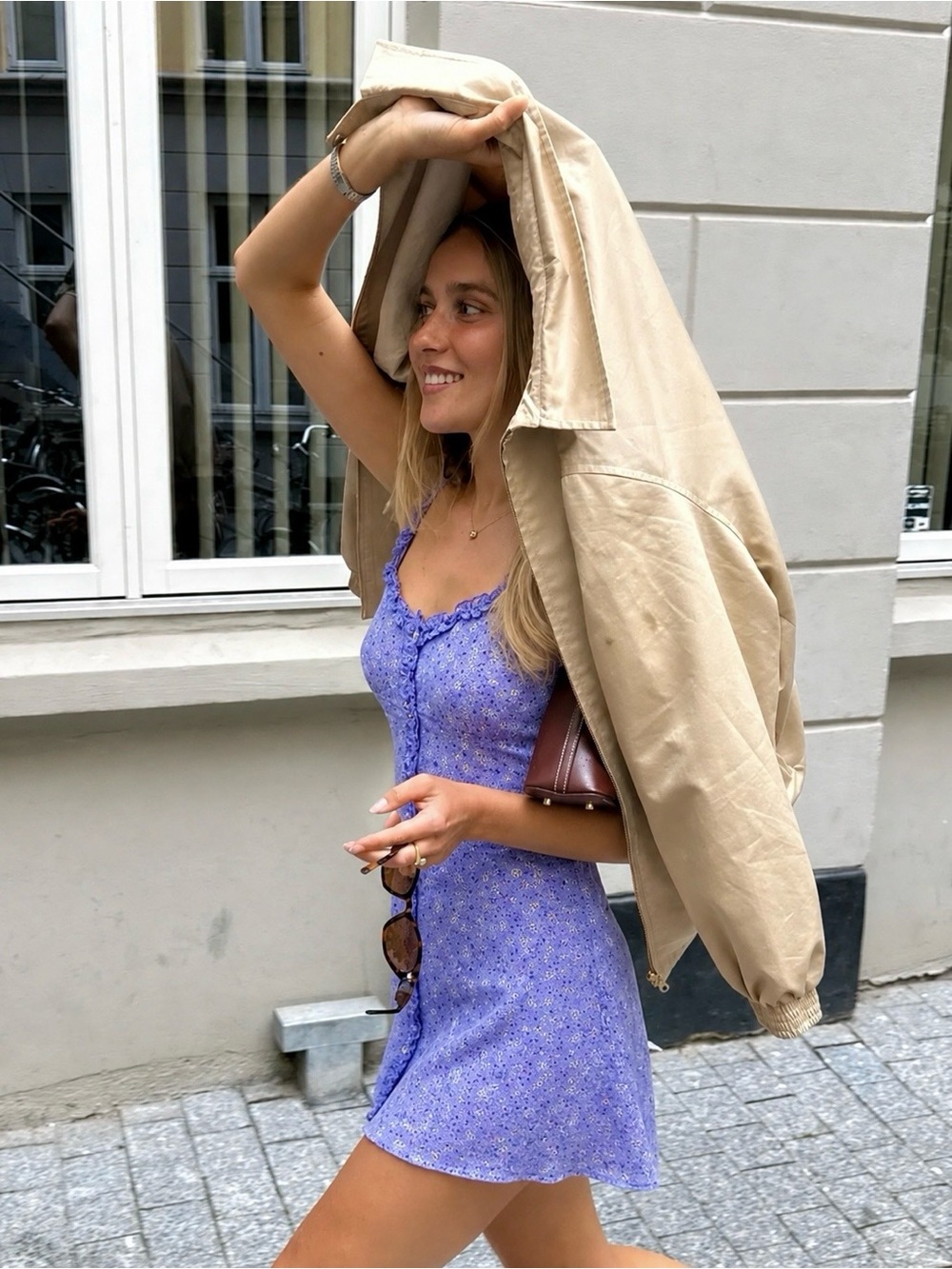 Realisation Par | 100% Silk The Julia Dress in Purple Haze ~ Small